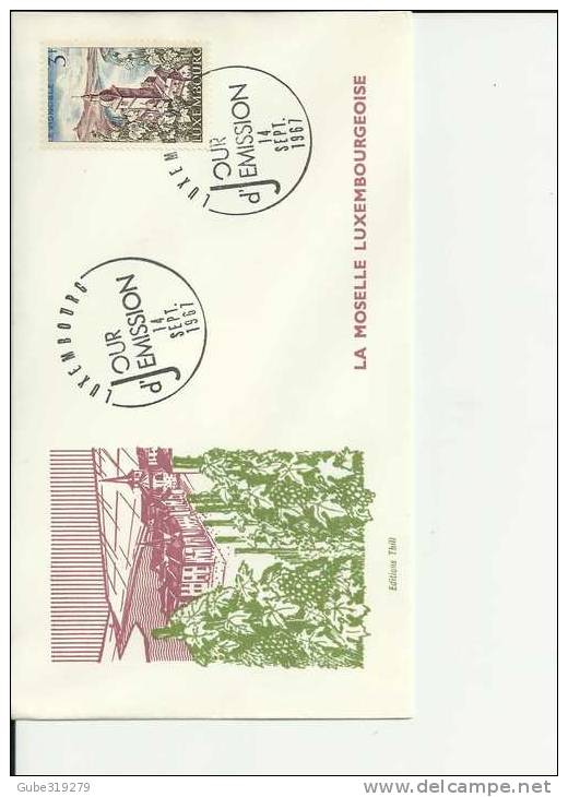 LUXEMBOURG 1967 - MOSELLE LUXEMBURGEOISE  FDC W1 STAMP 757 POSTMARKED SEPT 14,1967 RE:82 - FDC
