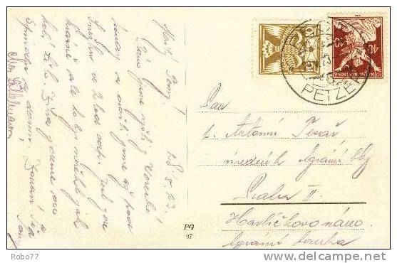 Czechoslovakia Postcard. PECR - PETZER 29.V.23.   (A03003) - Cartes Postales