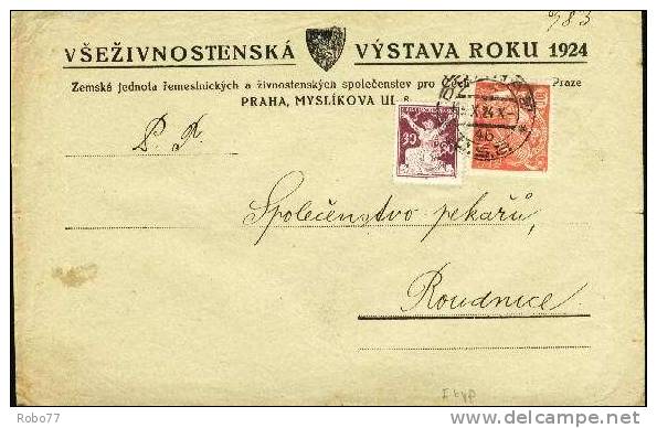 Czechoslovakia Cover. Praha 27, 5.X.24.   (A03010) - Cartes Postales