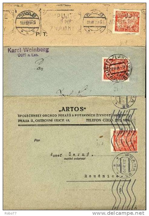 Czechoslovakia Cover. Three Pieces.  (A03008) - Covers & Documents