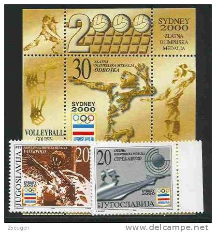 YUGOSLAVIA 2000 O.G. SYDNEY SET +  MS MNH - Ete 2000: Sydney