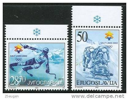 YUGOSLAVIA 2002 MICHEL NO: 3058-59 MNH - Winter 2002: Salt Lake City