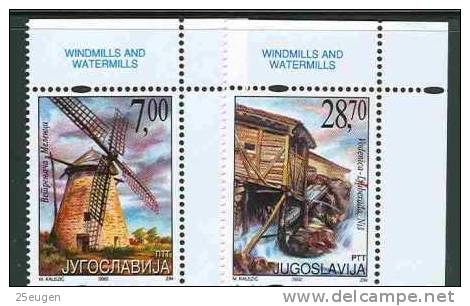 YUGOSLAVIA  2002 MICHEL NO: 3083-84 MNH - Molens