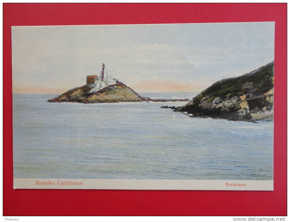 United Kingdom > Wales > Glamorgan Swansea Mumbles Lighthouse    Ca 1910     -  ---  -ref 344 - Glamorgan