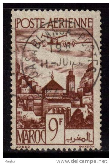 Morocco 1947 Used, 9f Air, Airplane - Oblitérés