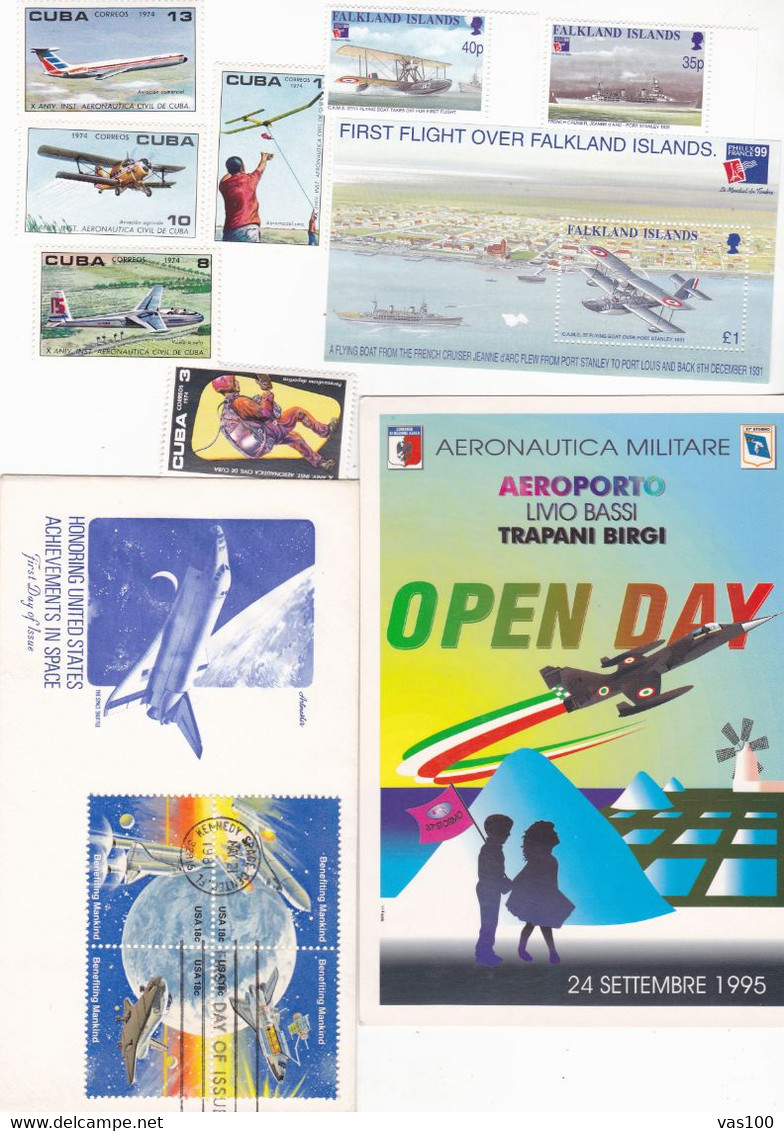 LOT 4 ITEMS SEE SCAN IMAGE - KENNEDY SPACE CENTER,HONORING UNITED ST.ACHIEVEMENTS IN SPACE 1981 Cover FDC,premier Jour. - 1981-1990