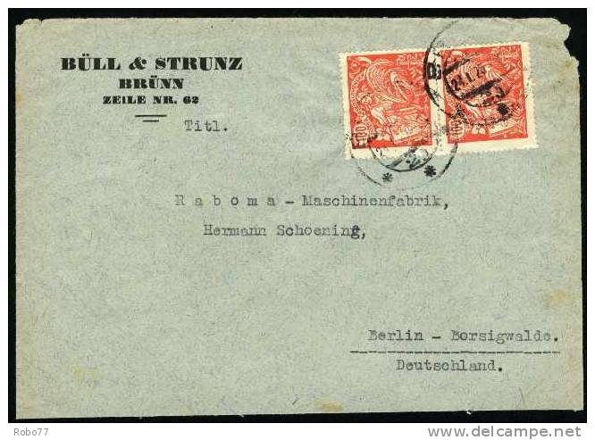 Czechoslovakia Cover. Brno 24.I.25. (A03020) - Brieven En Documenten