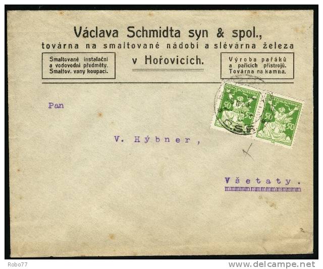 Czechoslovakia Cover. Ho&#345;ovice 9.II.23. (A03023) - Brieven En Documenten