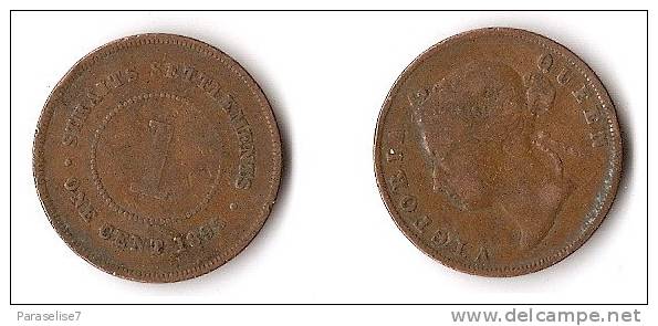 STRAITS SETTLEMENTS  1  CENTS  1895  VICTORIA - Colonies