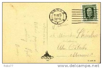 Czechoslovakia Postcard. Brno 2, 11.VIII.26.  (A04011) - Cartes Postales