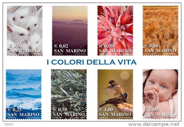 REPUBBLICA DI SAN MARINO - ANNO 2002 - I COLORI DELLA VITA - NUOVI MNH ** - Neufs