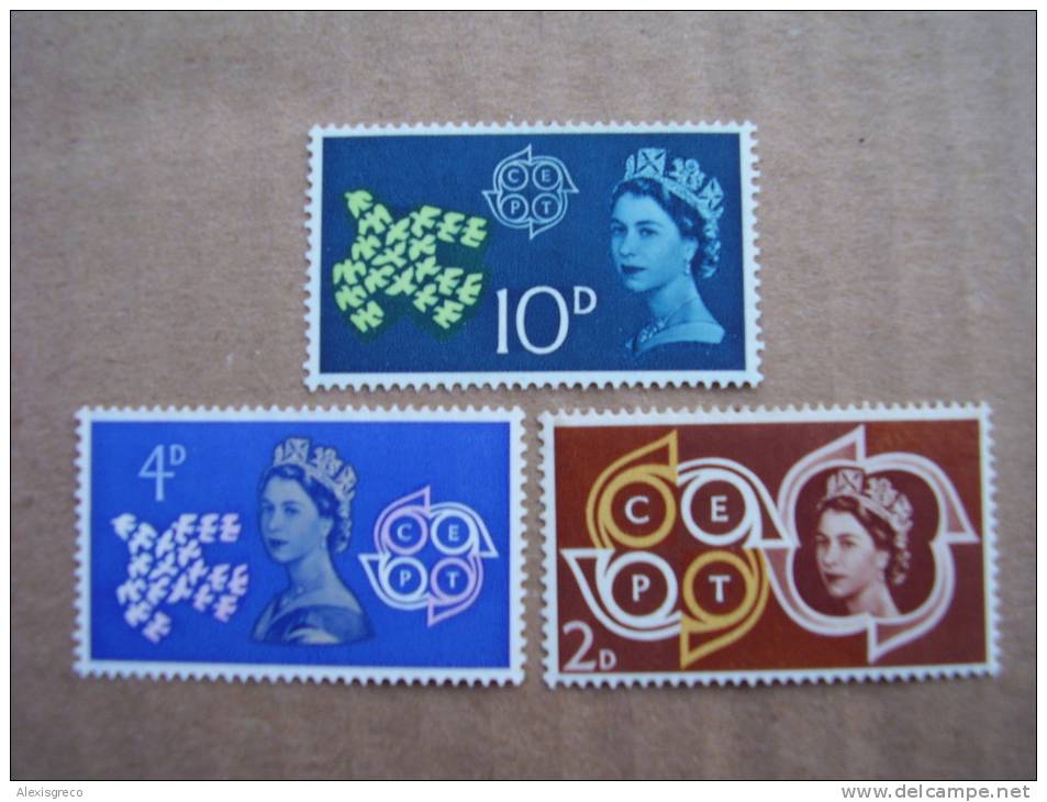 GB 1961  C.E.P.T.  Issue 18th.September MNH Full Set Three Stamps To 10d. - Ungebraucht