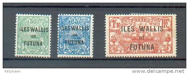 Wallis 84 - YT 40 à 42 *  Charnières Complètes - Unused Stamps