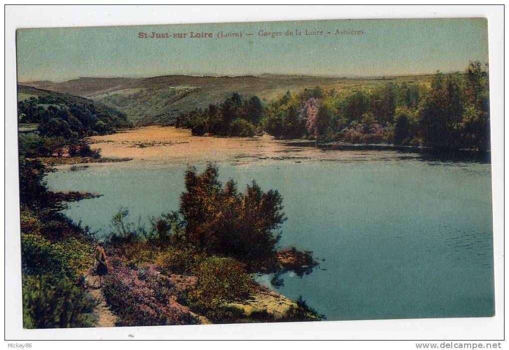 Saint JUST Sur Loire --- Gorges De La Loire--Asnières , Cpsm Couleur  Pt Format  éd C. Dumas - Saint Just Saint Rambert