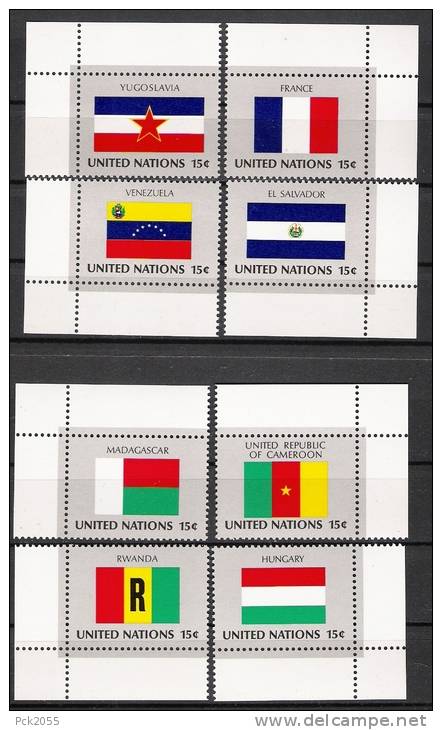 UNO New York 1980 MiNr.348 -363 ** Flaggen Der UNO-Mitgliedsstaaten ( D 156 ) - Unused Stamps