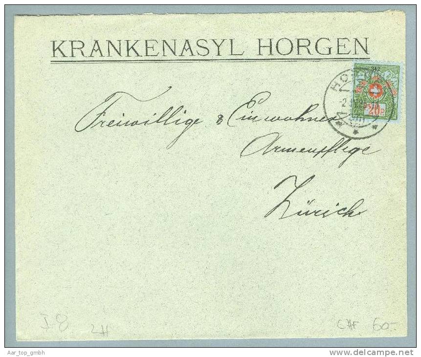 Heimat ZH Horgen 1925-06-02 Portofreiheitbrief Mit Kl#342 Krankenasyl - Vrijstelling Van Portkosten