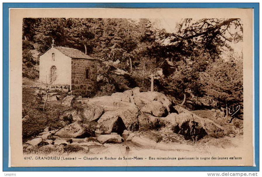 48 - GRANDRIEU --  Chapelle Et Rocher De Saint Méen - Gandrieux Saint Amans