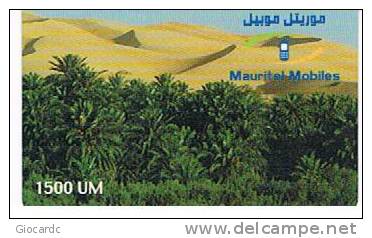 MAURITANIA   - MAURITEL (GSM RECHARGE) - DESERT   1500   EXP. 6.02   - USED  -  RIF. 809 - Landschaften