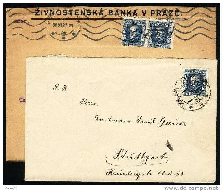 Czechoslovakia. Two Covers.   (A06028) - Covers & Documents
