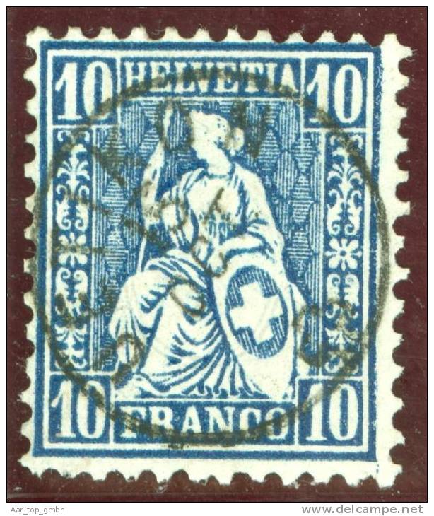 Heimat ZH UETIKON 186?-10-09 Fingerhut-Vollstemepl Auf Zu#31 Sitzende Helvetia - Used Stamps