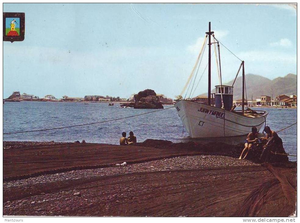 Isla De Mazarron Murcia Atradadero De Pescadores Barcos - Murcia