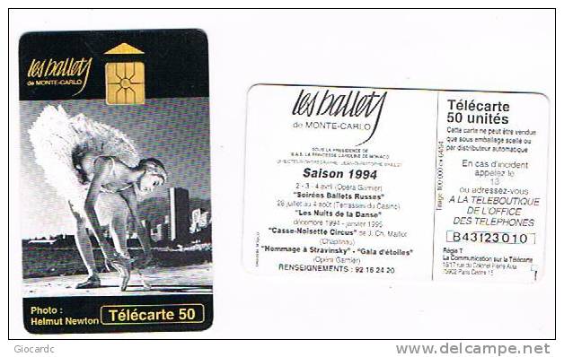 MONACO   - OFFICE TELEPHONE  (CHIP) -  1994 LES BALLETS DE MONTECARLO             - USED  -  RIF. 3896 - Musica