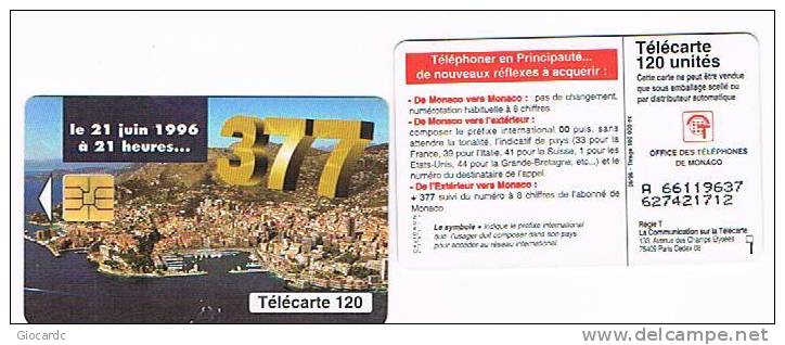 MONACO - OFFICE TELEPHONE (CHIP) - 1996 LANDSCAPE 377     - USED  -  RIF.  3904 - Paisajes