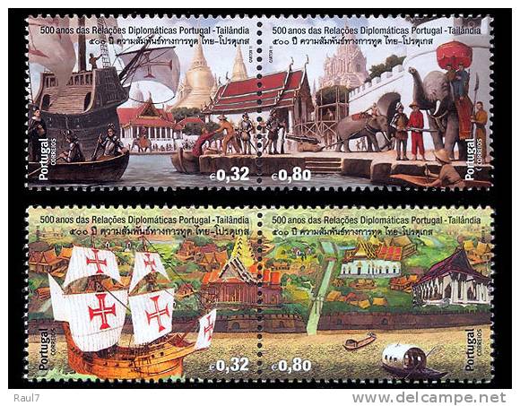 PORTUGAL 2011 - 500 Ans Relations Avec Thailande, Anciens Voiliers // Neufs - Mnh // Conjoint Port-Thailand - Neufs