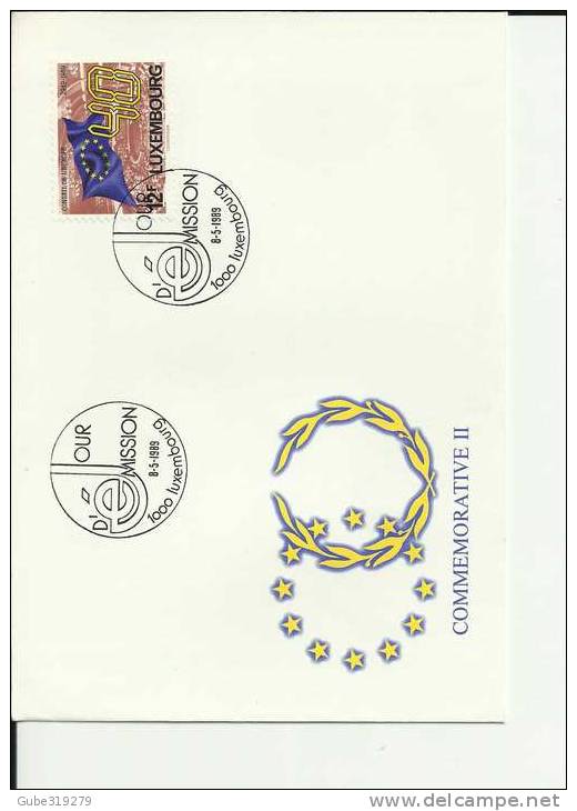 EUROPEAN COMMUNITY -1989  40 ANNI. CONSEIL EUROPE FDC W1 STAMP 1222  POSTMARKED MAY  8,1989  RE145 - Comunità Europea