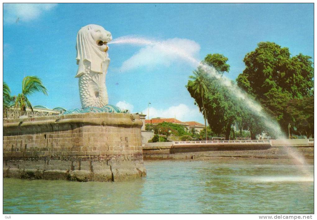 Asie-Singapour-SINGAPORE - The Merlion Guarding Singapore River* PRIX FIXE - Singapur