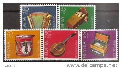 Série Pro Patria De 1985 - 1225 à 1229 - 5 Timbres - Instruments De Musique - Nuevos