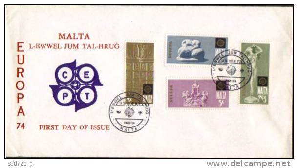 Malte Prehistory Prehistoire  FDC 1974 - Prehistory