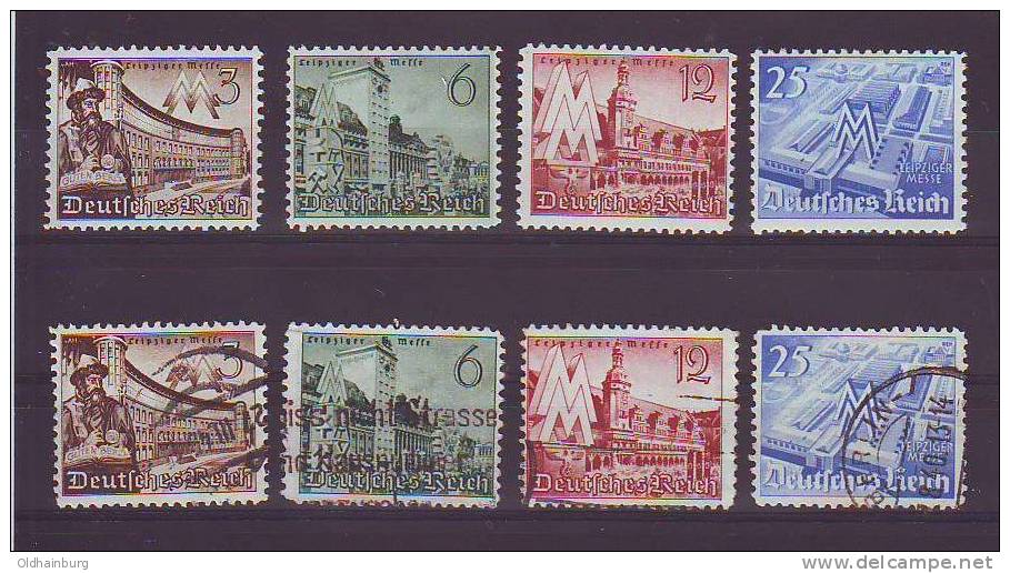 352k: DR (Ostmark) 1940, Michel 739- 742 ** Und Gestempelt, Leipziger Frühjahrsmesse - Unused Stamps