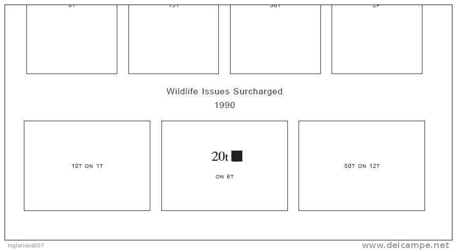 BOTSWANA STAMP ALBUM PAGES 1966-2009 (126 pages)