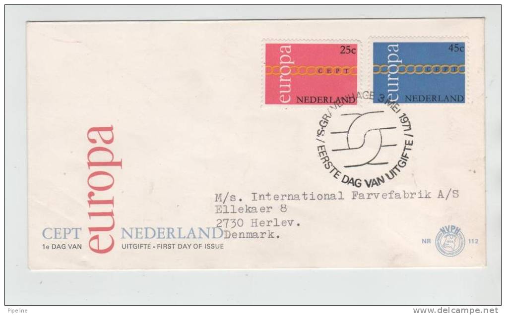 Netherlands FDC EUROPA CEPT 3-5-1971 Complete On Cover With Cachet - 1971