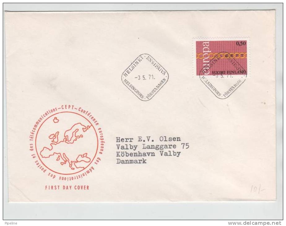 Finland FDC EUROPA CEPT 3-5-1971 Complete On Cover With Cachet - 1971