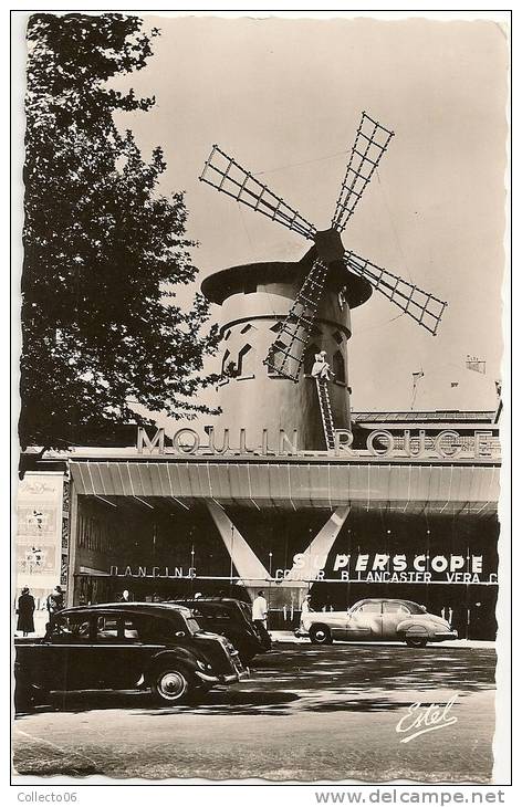 Carte Postale MOULIN ROUGE Paris 1961 - Kabarett