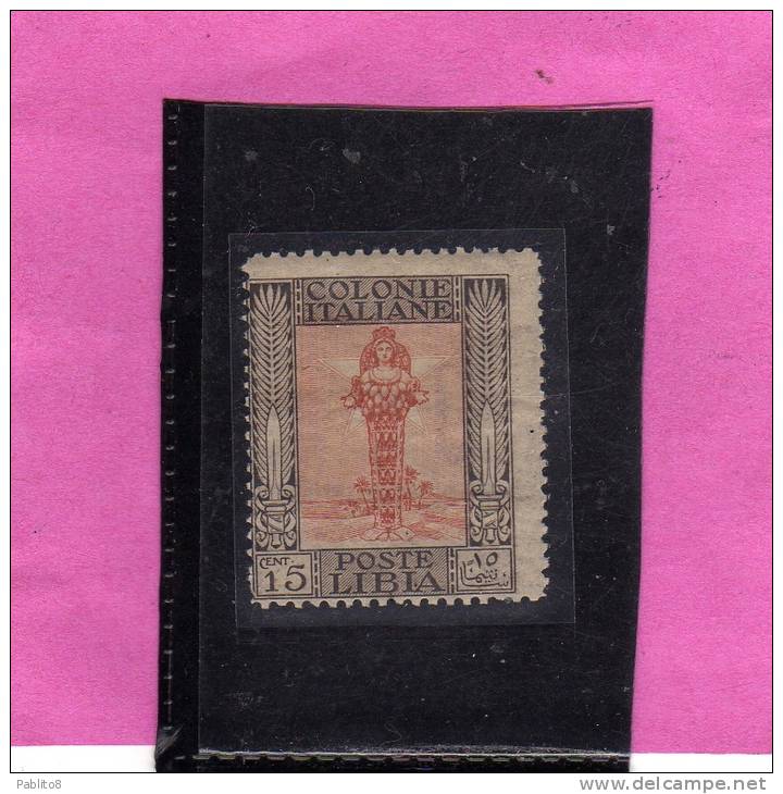 LIBIA 1921 PITTORICA CENT. 15c MNH - Libya