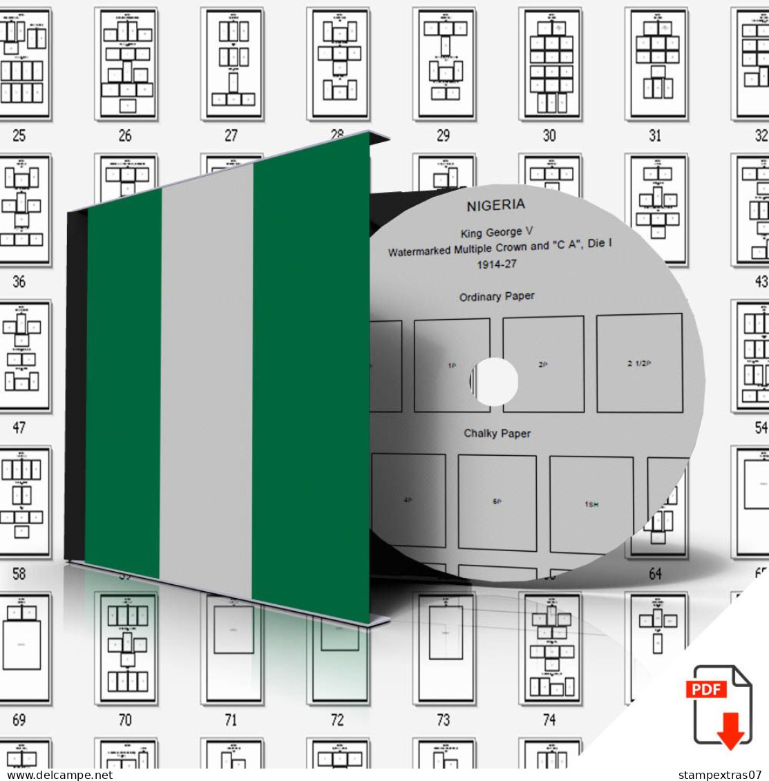 NIGERIA STAMP ALBUM PAGES 1914-2010 (99 Pages) - Inglés