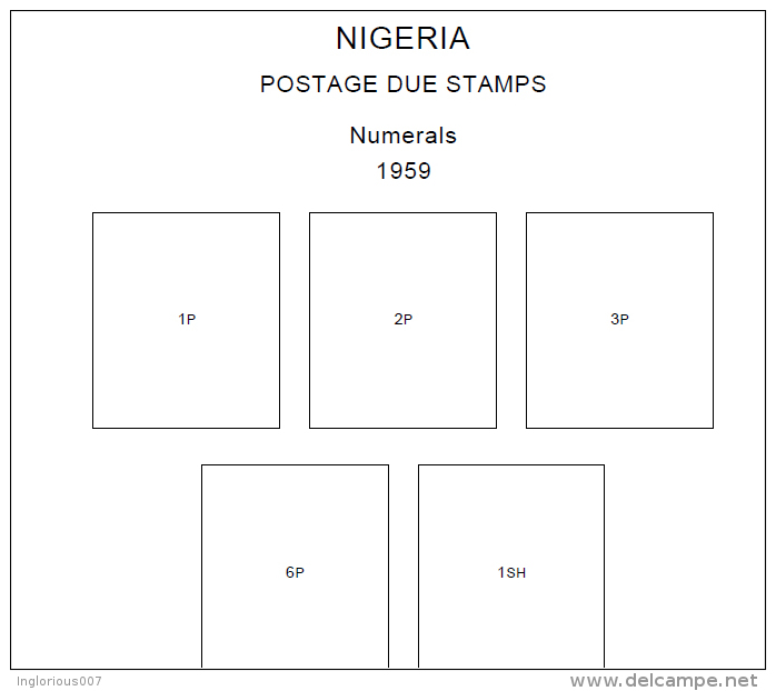 NIGERIA STAMP ALBUM PAGES 1914-2010 (99 Pages) - Inglese