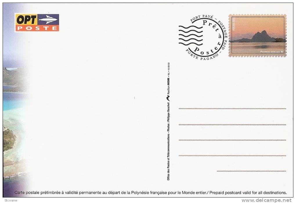 Entier / Stationery / PSC - Polynésie Française - Carte ACEP N°21 - état Neuf - Bora Bora - Enteros Postales