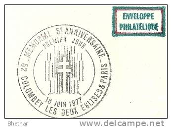 CDG 105 " 5e Anniversaire Du Mémorial " 18 Juin 1977 à Colombey-les-deux-églises - De Gaulle (General)