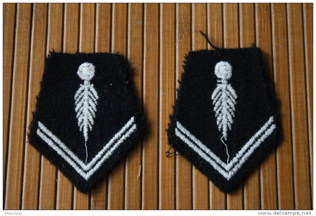 MILITARIA BLASON ECUSSON MILITAIRE BRODE EN TISSU GRADES DE LA GENDARMERIE  NATIONALE  DE FRANCE - Patches