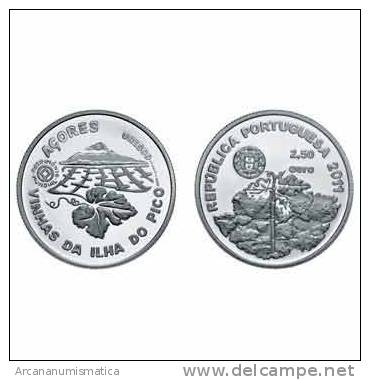 PORTUGAL   2.011   2,50€  " Paisagem Da Cultura Da Vinha Da Ilha Do Pico " Cu Ni SC      DL-10.062 - Portugal