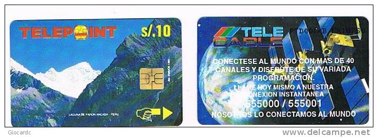 PERU'  - TELEPOINT  (CHIP) - LAGUNA DE PARON ANCASH / TELECABLE      - USED  -  RIF. 2029 - Montagne