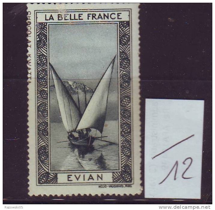 FRANCE. TIMBRE. VIGNETTE. CINDERELLA. BELLE FRANCE...............EVIAN - Tourism (Labels)