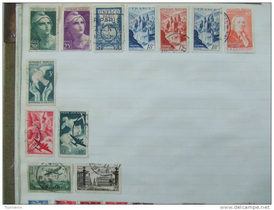 VEND LOT DE TIMBRES DE FRANCE SUR F.A. , NEUFS - OBLITERES , COTE = + 110 € - Collections