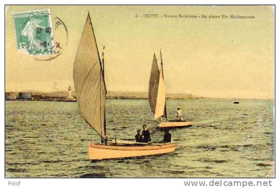 CETTE - En Pleine Mer Mediterranee - Barques  A Voile    ((31155) - Sete (Cette)