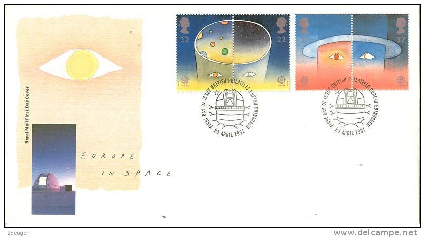 GREAT BRITAIN  1991 EUROPA CEPT FDC / EDINBURGH / - 1991