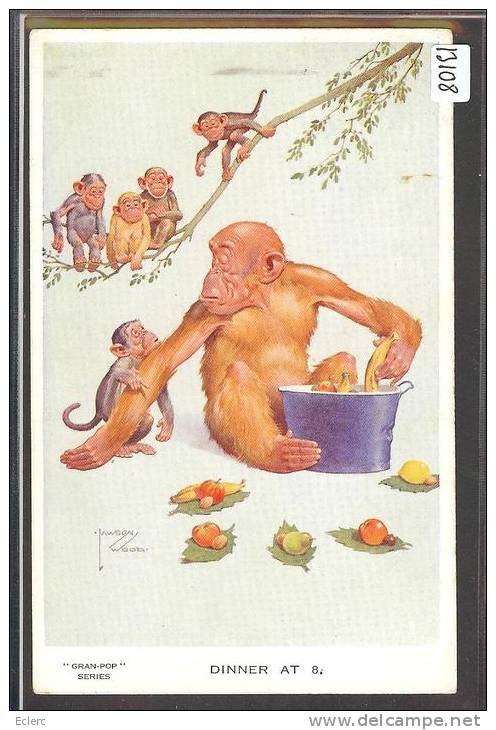 MONKEY - SINGE - DINNER AT 8 - PAR LAWSON WOOD  - TB - Wood, Lawson